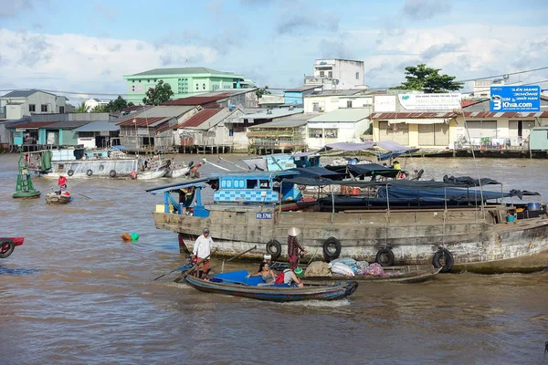 Mercado flotante de Cai Rang — Foto de Stock