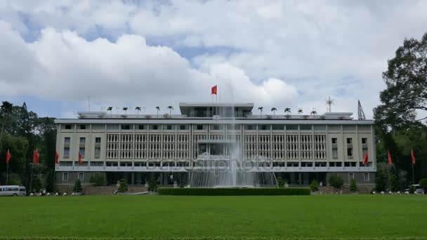 Palacio de la Independencia en Ciudad Ho Chi Minh — Vídeo de stock