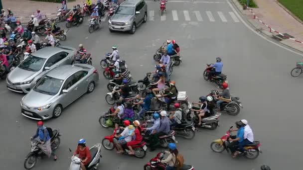 Atasco de tráfico vietnamita — Vídeos de Stock