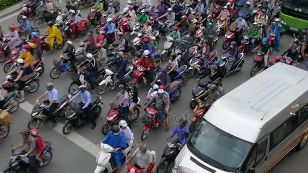 Vietnamees verkeersopstopping — Stockvideo