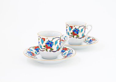 vintage kahve renkli dekorasyon izole ayarla