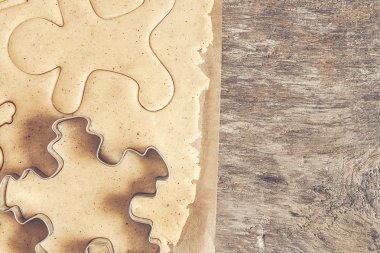 Noel şekiller instagram tarzı kesilmiş hamur dışarı rulo