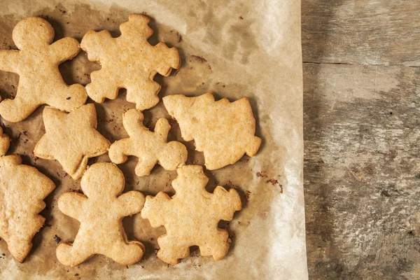 Galletas de Navidad vista de cerca desde arriba — Foto de Stock