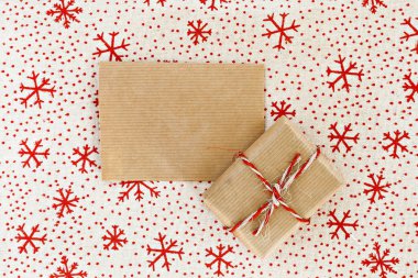 boş parşömen el sanatları ve Hediyelik Noel Tekstil zemin üzerine