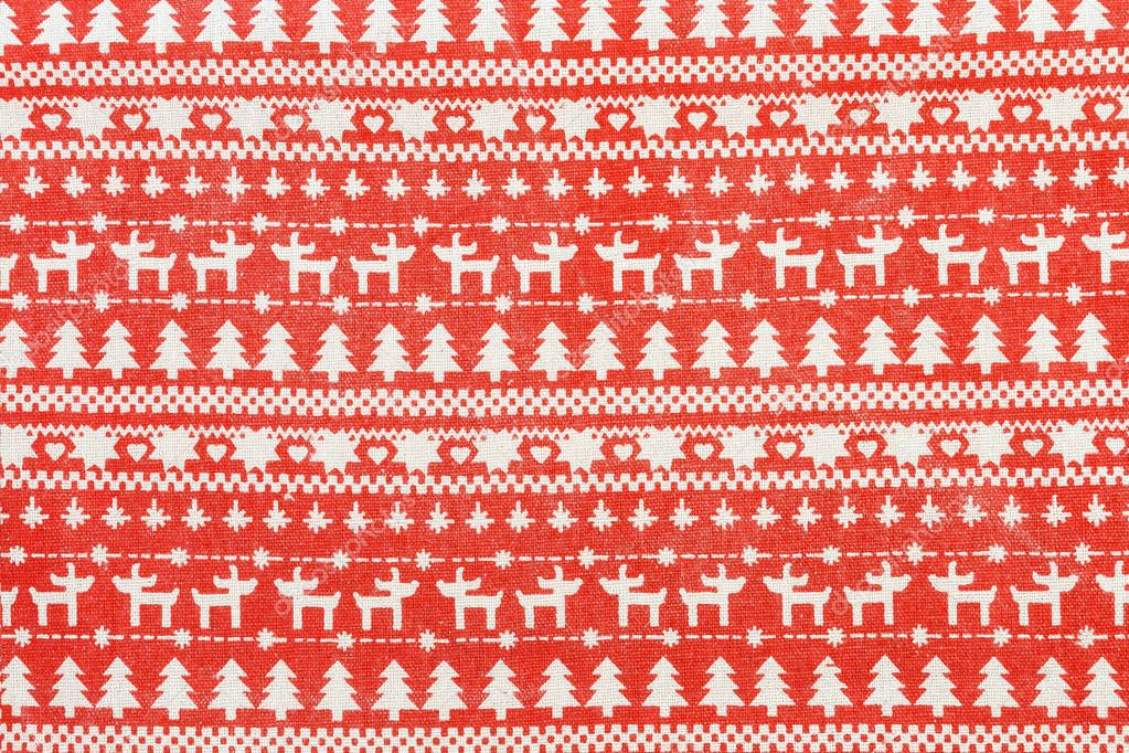 textile Christmas background with Scandinavian design