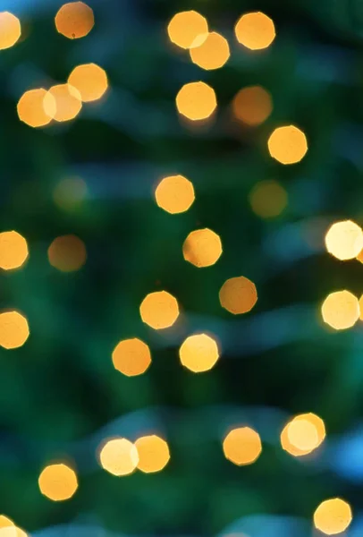 Fundo com luzes de Natal com bokeh — Fotografia de Stock