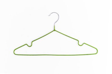 Bir renkli metal askı, izole üzerinde beyaz arka plan, yakın çekim