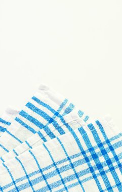 Turkuaz mavi bezi, damalı deseni, ISO ile mutfak havlusu