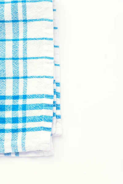 Turquoise, blauw doek, keuken handdoek met geruit patroon, iso — Stockfoto