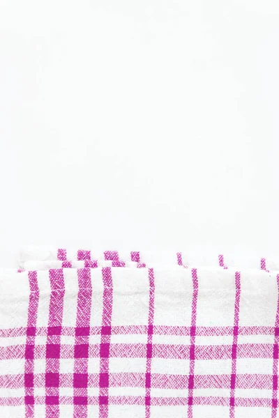 Magenta, paarse doek, keuken handdoek met geruit patroon, iso — Stockfoto