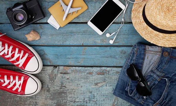 Natürmort rekreasyon, giyim, şapka, gizlice için çeşitli öğeleri