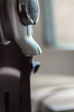 ön modern otomatik espresso makinesi görünümünü kapat.