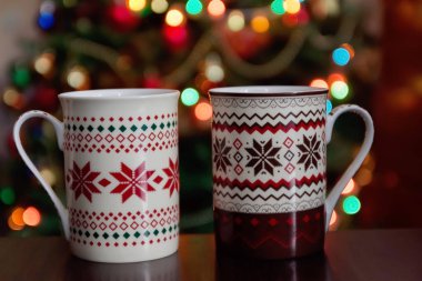 Bayramlar, yılbaşı, kış, yiyecek ve içecek konsepti - yakın çekim 