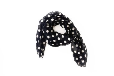 black and white scarf isolated on white background clipart