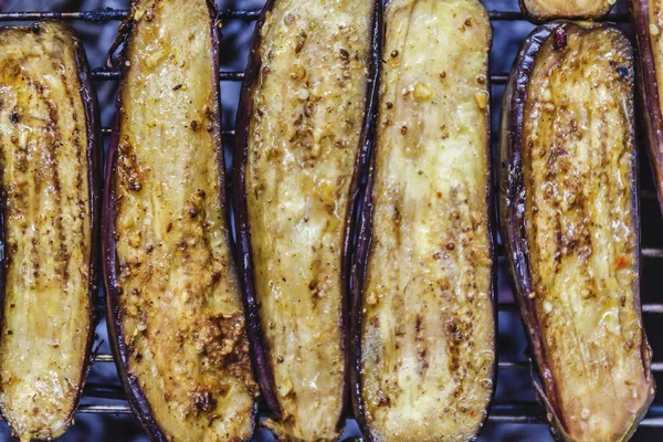 Surtido de verduras a la parrilla.Chef cocinar vegetables.top view clo —  Fotos de Stock