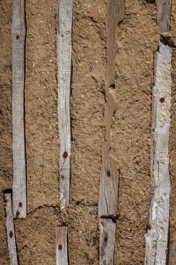 Arka plan eski ahşap gri, kahverengi, eski püskü panoları