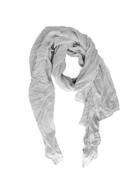  desenli eşarp, beyaz arka plan üzerinde izole boyun atkısı