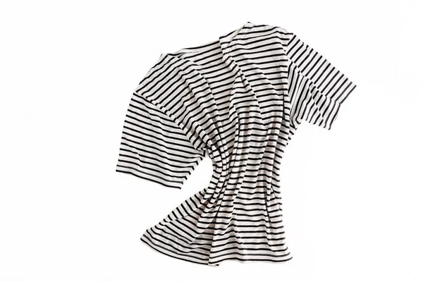 Schwarz-weiß gestreiftes Matrosen-T-Shirt — Stockfoto