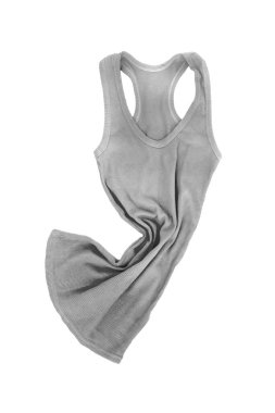 Beyaz arka plan üzerinde izole kolsuz gömlek