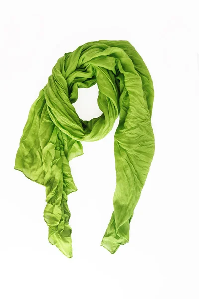 Färgad mönstrad scarf, halsduk isolerad på vita bak — Stockfoto