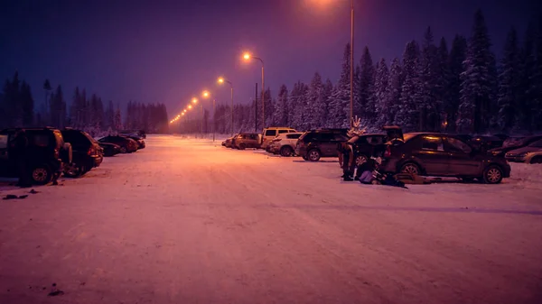 Samochody zimą — Zdjęcie stockowe