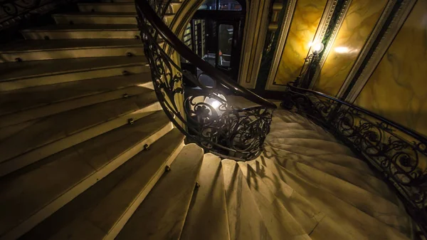 Upside view of a spiral staircase — Stock Photo, Image