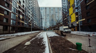 Saint Petersburg, Rusya - 29 Şubat 2017: Modern konut kompleksi 