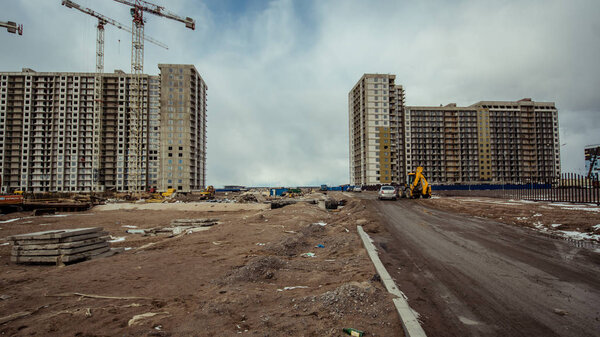 SAINT PETERSBURG, RUSSIA - MARCH 29, 2017: Modern residential complex "I'm a romantic"