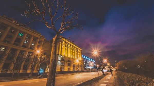 밤 도시 상트페테르부르크 — 스톡 사진