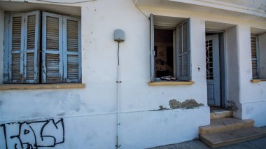 Nicosia, Kıbrıs-7 Ağustos, eski Nicosia görünümünün 2017:Streets.