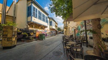 Nicosia, Kıbrıs-7 Ağustos, eski Nicosia görünümünün 2017:Streets.