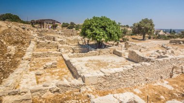 Antik Kourion kalıntıları. Limasol Bölgesi. Kıbrıs, 06 Ağustos 2017