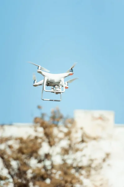 Drone quad copter in the sky — Stock Photo, Image