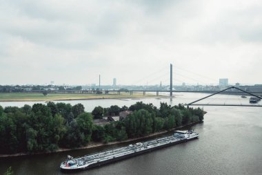 Dusseldorf cityscape manzarası, yaz 2017, Almanya