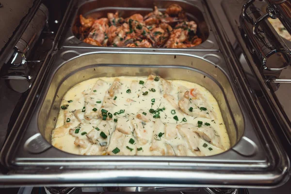 chicken fillet stewed in sour cream sauce