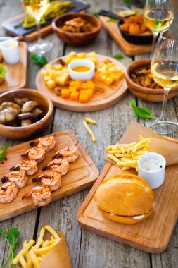 Yiyecek ve içecek tablo, yemek yeme kavramı keyfi