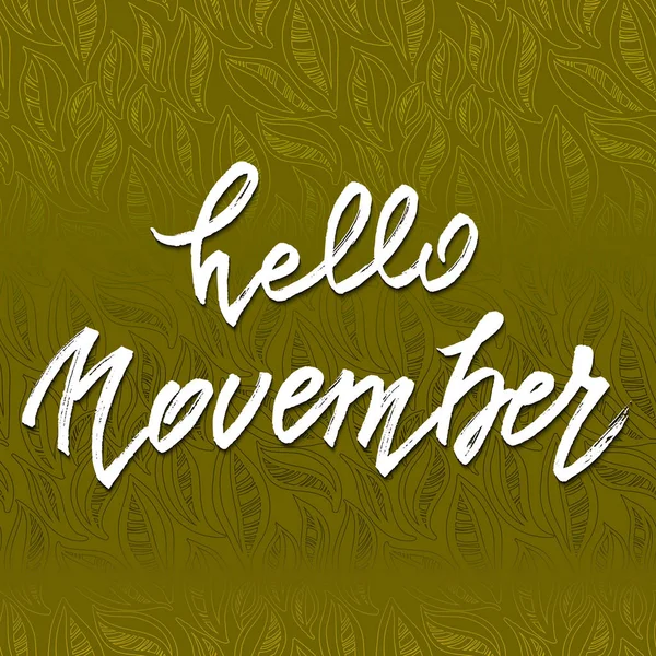 Hej November bokstäver — Stock vektor