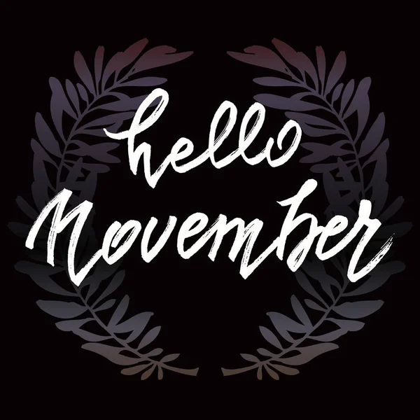Hej November bokstäver — Stock vektor