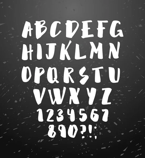 Alphabet vectoriel. lettres dessinées à la main. — Image vectorielle