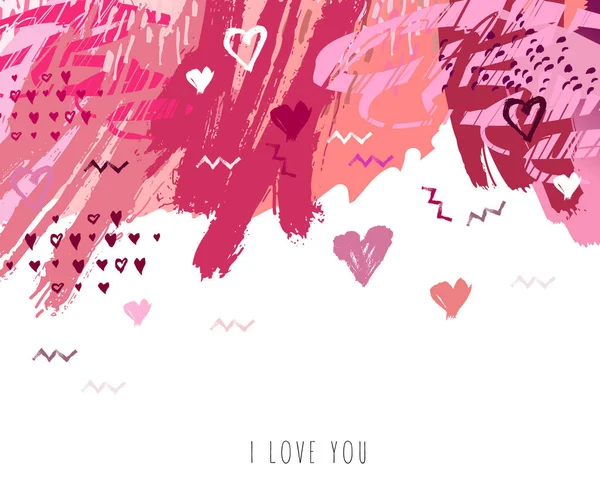 Liebe Karte roter Hintergrund für Valentinstag. — Stockvektor