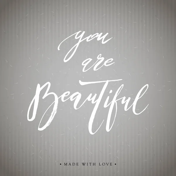 Jsi krásná, nápisy kaligrafie. — Stockový vektor