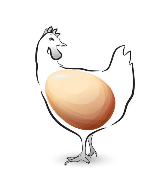 Miglior disegno uovo di pollo — Vettoriale Stock