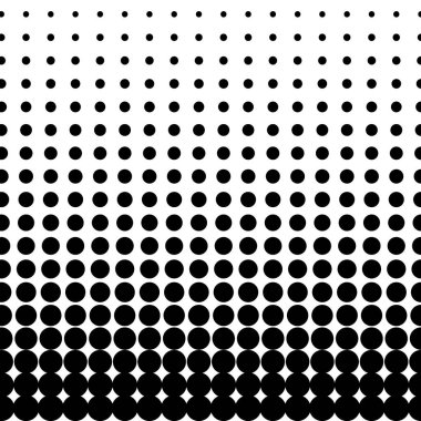 Vektör yarım ton noktalar. Beyaz arkaplanda siyah noktalar.