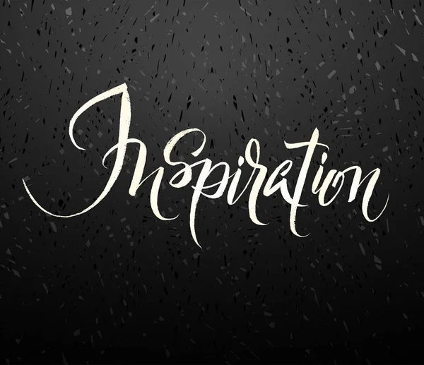 Inspiración. Ilustración de letras de mano de cepillo . — Vector de stock