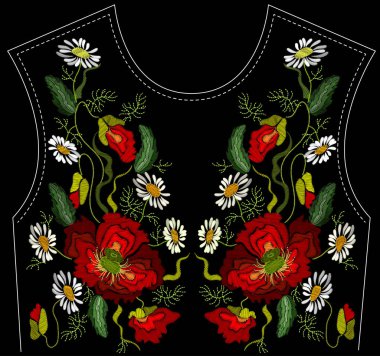 Moda çiçek nakış.