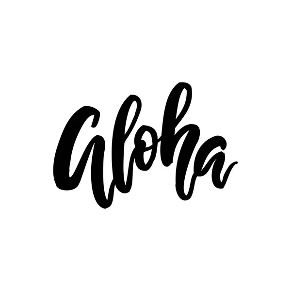 Aloha borsta bokstäver. — Stock vektor