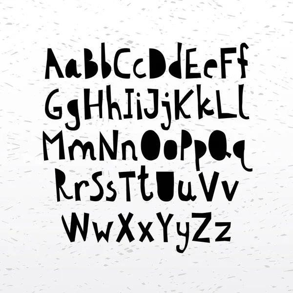 Ręcznie cięte kaligrafia liter alfabetu. — Wektor stockowy