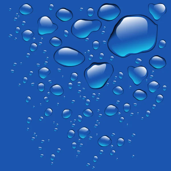 Realistic water drops isolated — Stock Vector