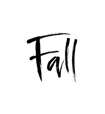 Sonbahar fırça yazı.