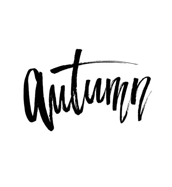 Lettrage de brosse d'automne . — Image vectorielle